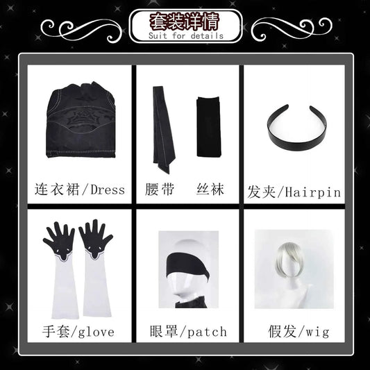 Nier Automata Cosplay Costume Yorha 2B sexy Outfit Games Suit Women Role Play Costumes Girls Hallo ween Party  Dress