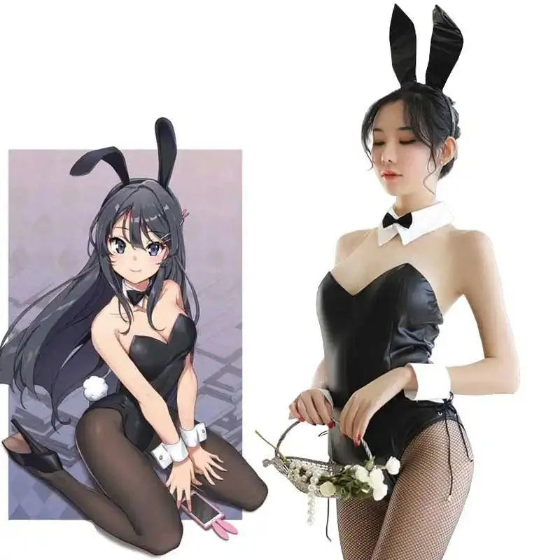 Sakurajima Mai Bunny Girl Cosplay Costume Halloween Adult Woman Senior Sister Cosplay Wig Clothes Size M/XL - SS69