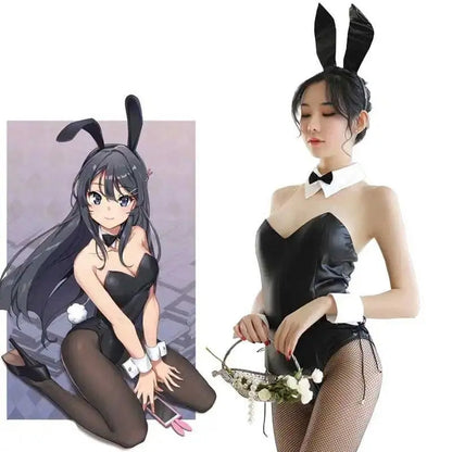 Sakurajima Mai Bunny Girl Cosplay Costume Halloween Adult Woman Senior Sister Cosplay Wig Clothes Size M/XL - SS69