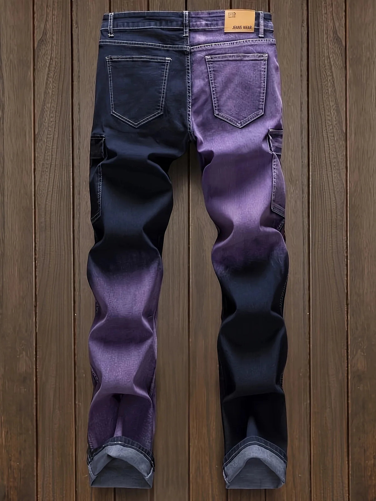 SS69 Men's Distressed Straight Fit Jeans - Vintage Motorcycle Style Denim