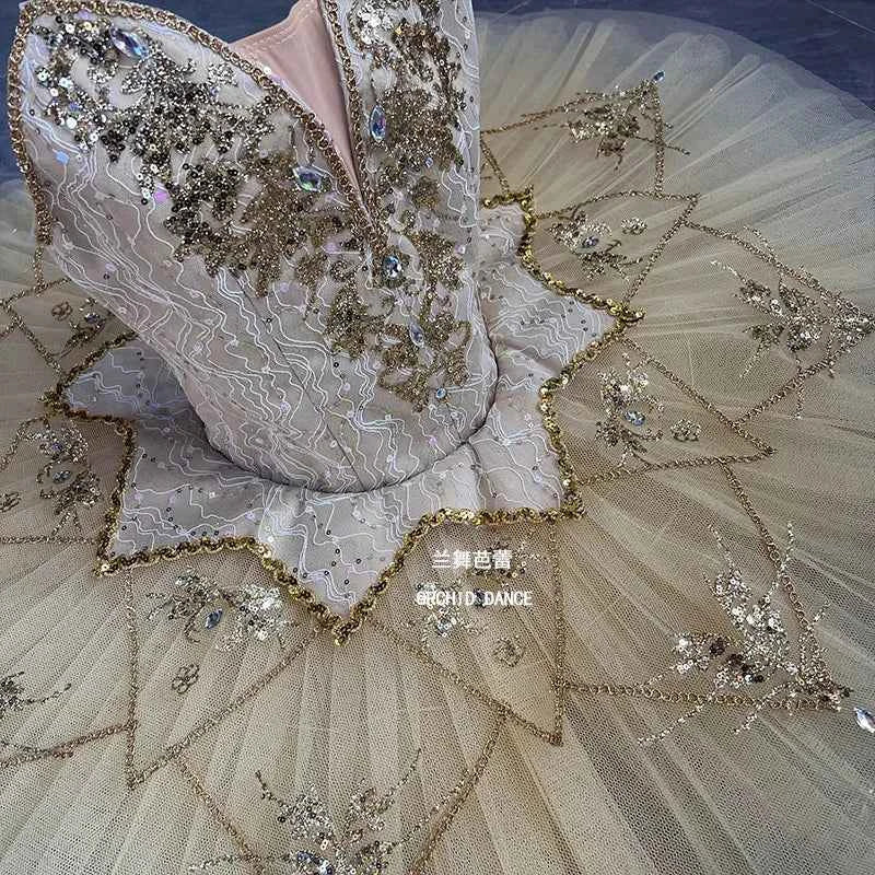 BT01574 high quality tailored Fairy doll swan lake  gradient champange performance Wear Ballet Tutu Costumes