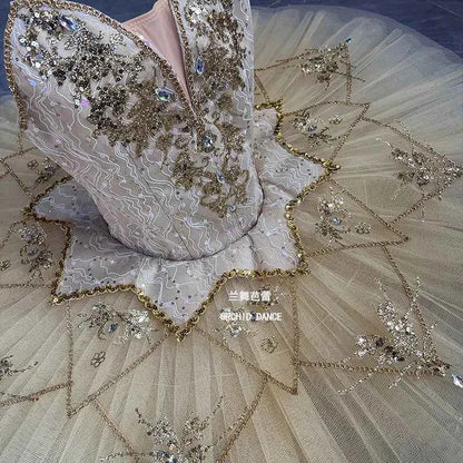 BT01574 high quality tailored Fairy doll swan lake  gradient champange performance Wear Ballet Tutu Costumes