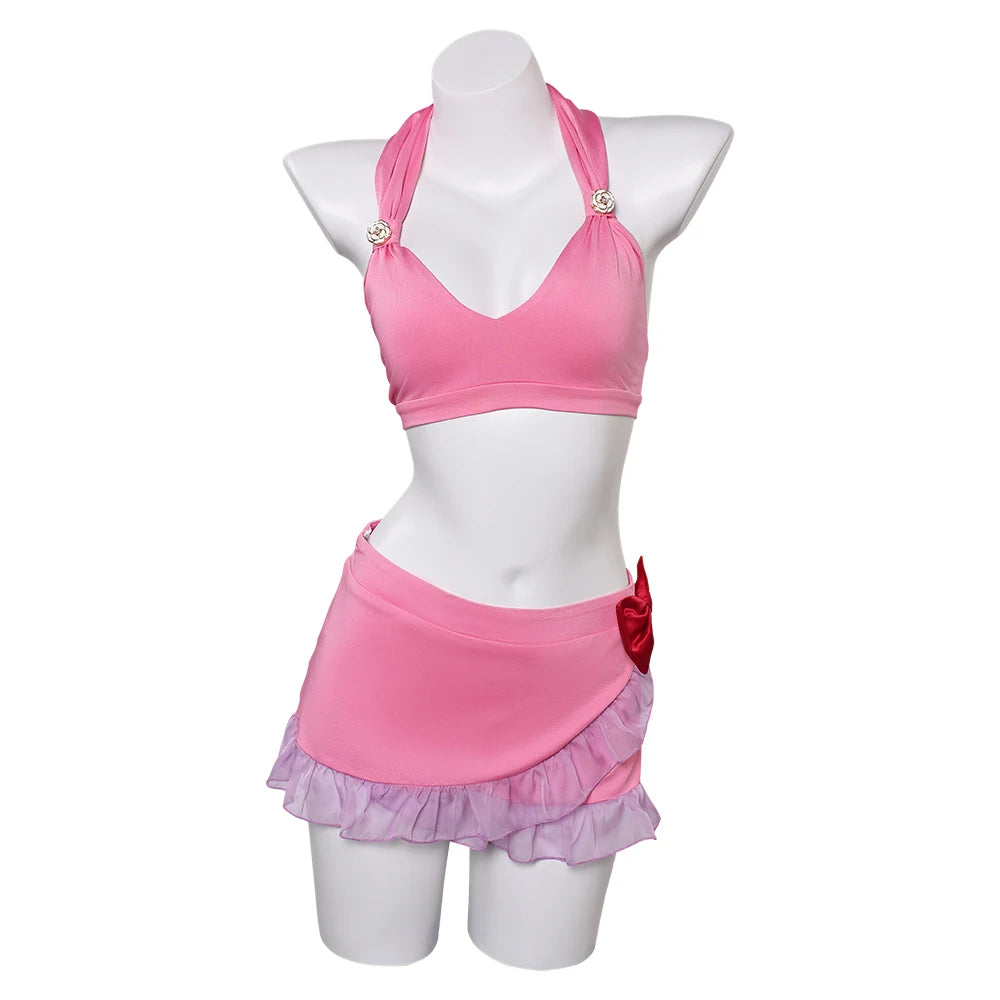Tifa Lockhart Cosplay Bikini Set for Women - Polyester Swimsuit