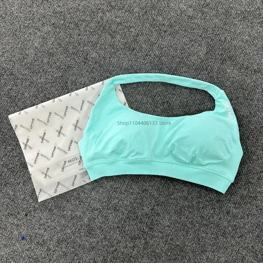 Dfyne Impact Sports Bra Women Seamless Halter Neck Strap Bras with Logo Padded Open Back Yoga Bra Medium Support Gym Crop Top SS69 21.69 DF6-6005 / M