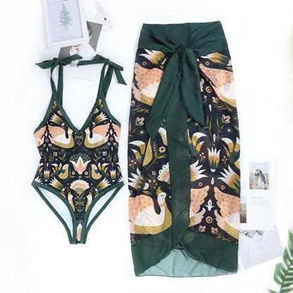 2023 New Arrival Push Up Women Bikini Set Floral Printed Ruffle Bikinis Strappy Bandage Swimwear Brazilian Biquini Bathing Suit SS69