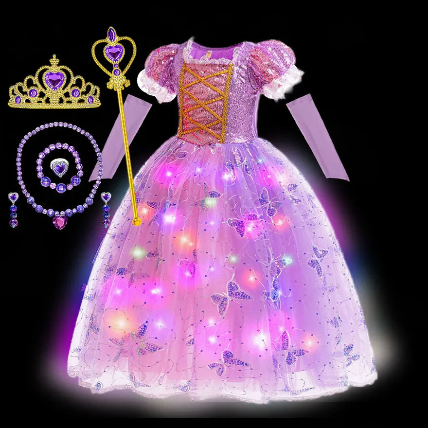 Rapunzel LED Princess Ball Gown for Girls
