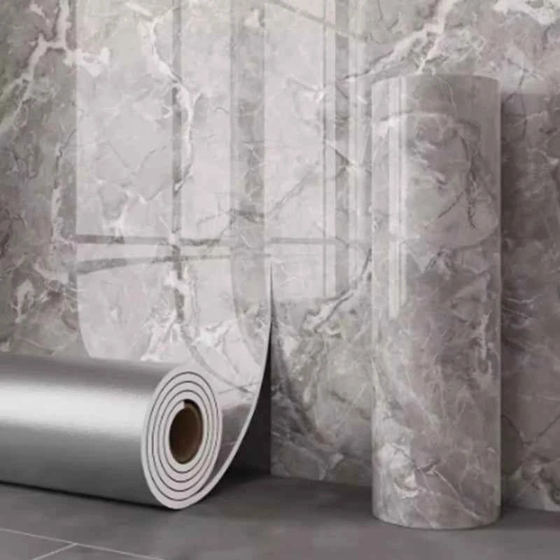 1 Roll Marble Thick Foam Bedroom Wallpaper Imitation Tile Self-Adhesive Bathroom Waterproof Wall Sticker Living Room Decoration