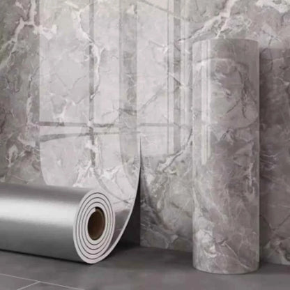 1 Roll Marble Thick Foam Bedroom Wallpaper Imitation Tile Self-Adhesive Bathroom Waterproof Wall Sticker Living Room Decoration