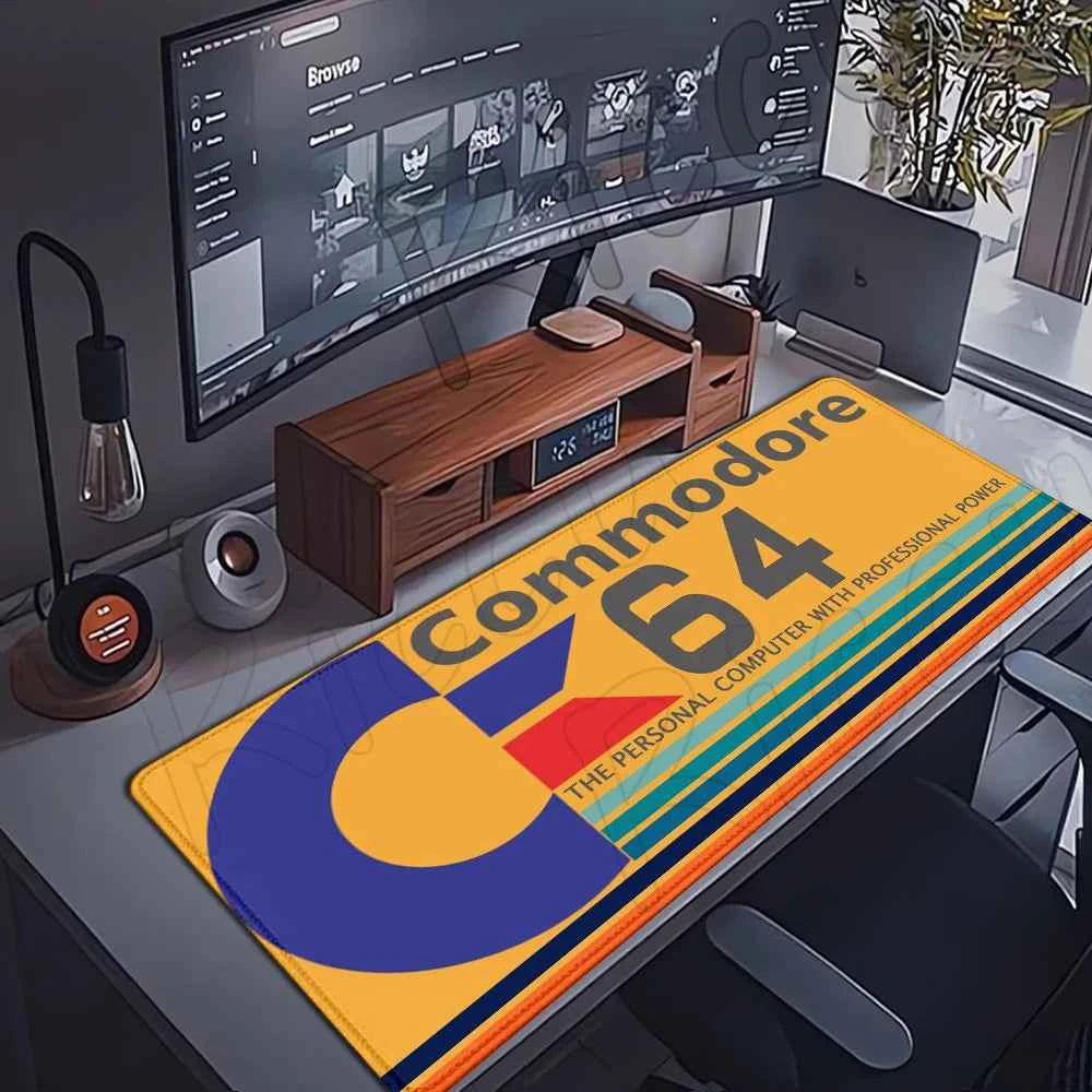 Keyboard Mouse Pad Commodore 64 Mousepad Xxl Non-slip Lockedge Minimalism Office PC Accessories XL Gaming Large Desk Cabinet Pad