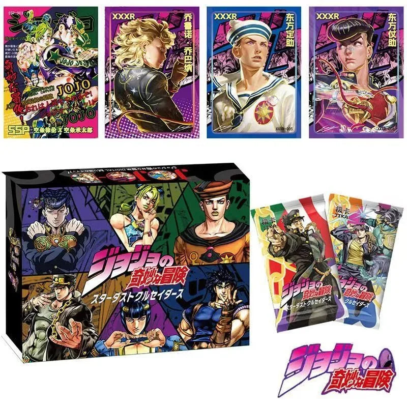 Anime JOJO's Bizarre Adventure Card Golden Wind Collectible Card Rare Gold Stamping SSP Card Children's Toy Gifts