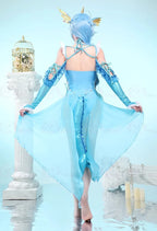Anime Vaporeon Cosplay Costume Women's Sexy Bodysuit Tail Suit One-Piece Swimsuit Bathing suit Halloween Carnival Party Clothes