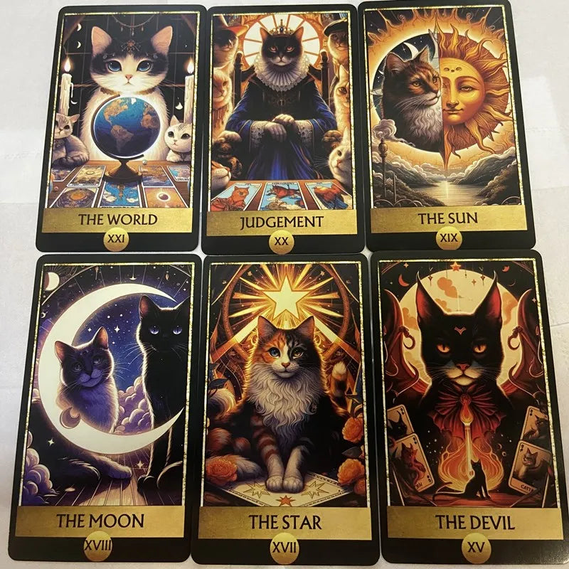 Cat tarot cards A 78-Card Deck Tarot Oracle Cards For Beginners Learning Fortune Telling Game Divination Tools For All Skill SS69