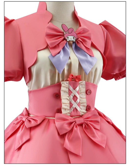 Lily Barrier Identity V Cheerleader Cosplay Costume Pink Women's Uniform