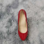 Women Sexy Pumps Stilettos 14cm Super High Heels Round Toes Platform Thin Heel NightClub Party Dress Red Wedding Shoes Big Size
