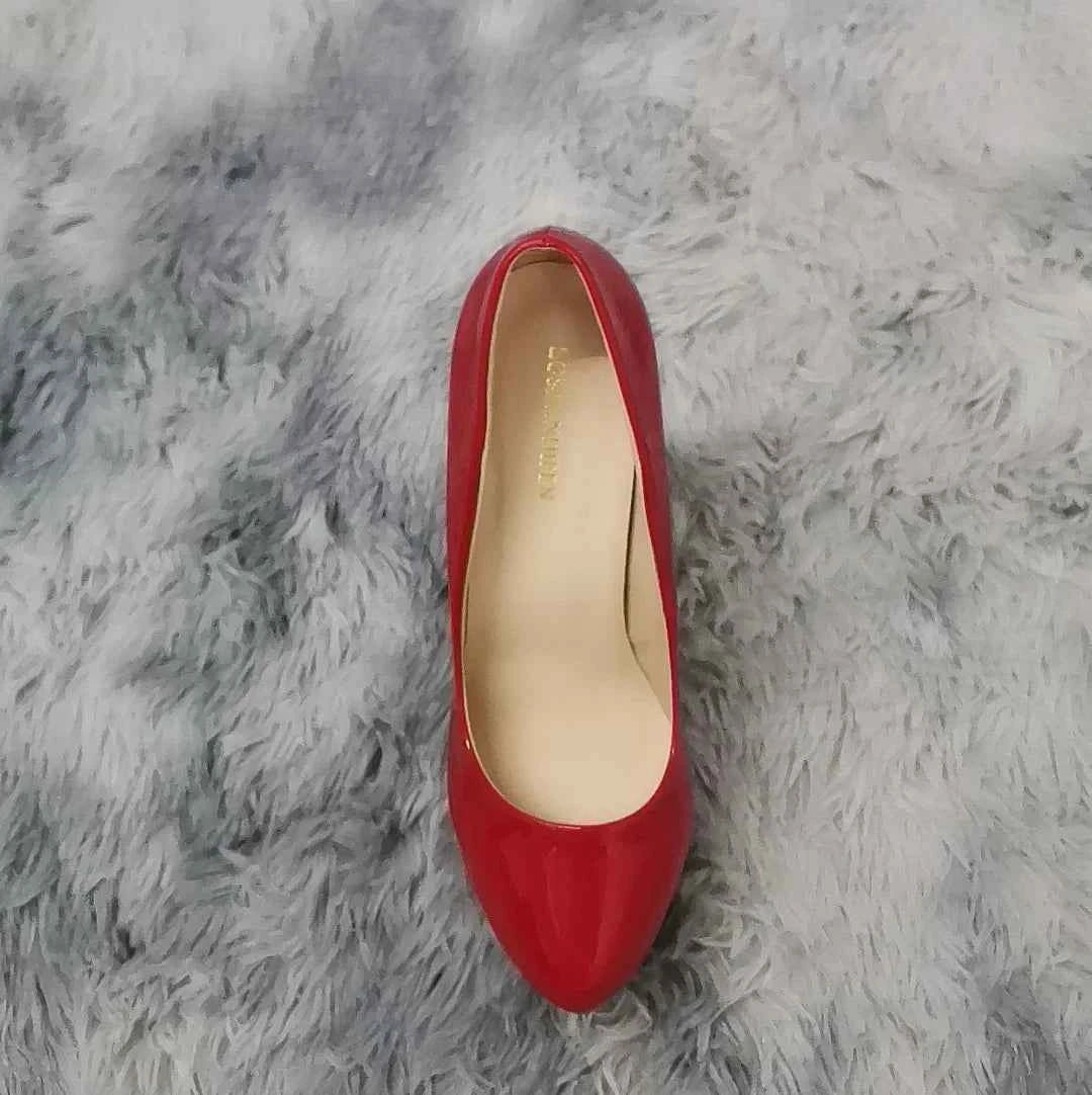 Women Sexy Pumps Stilettos 14cm Super High Heels Round Toes Platform Thin Heel NightClub Party Dress Red Wedding Shoes Big Size