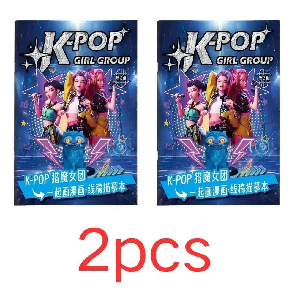40 page KPO Witch Hunt Rumi Mira Zoey children's and adult anime character drawing practice book drawing coloring book-