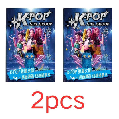 40 page KPO Witch Hunt Rumi Mira Zoey children's and adult anime character drawing practice book drawing coloring book-