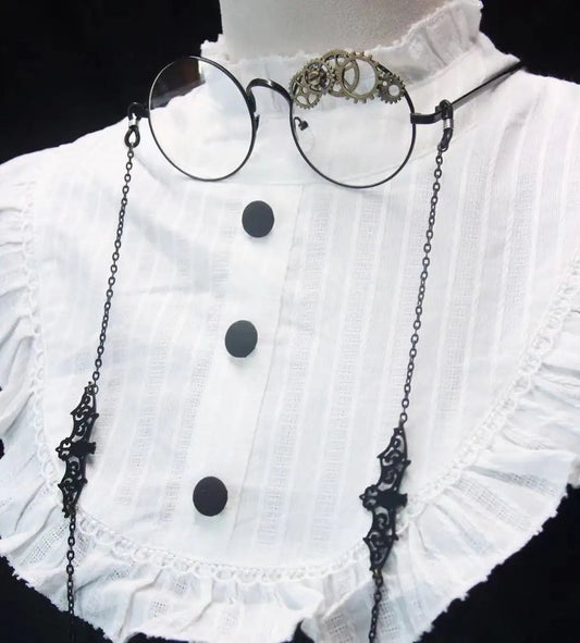 Japanese Original Punk Red Rose Gear Lolita Glasses New Fashion JK Streetwear Student Cosplay Masks Men Women Telegant Glasses SS69