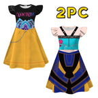 MUABABY Girls Sequin Patchwork Party Dress (4-6Y)