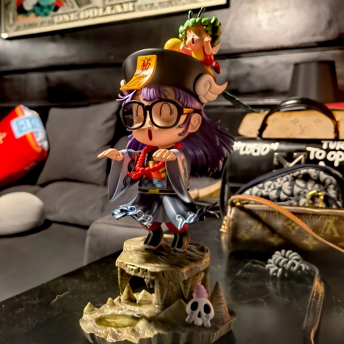 24cm arale Anime Figure arale figures IQ doctor arale cute pvc statue Collectible Model doll desk Decoration birthday Gifts Toys SS69