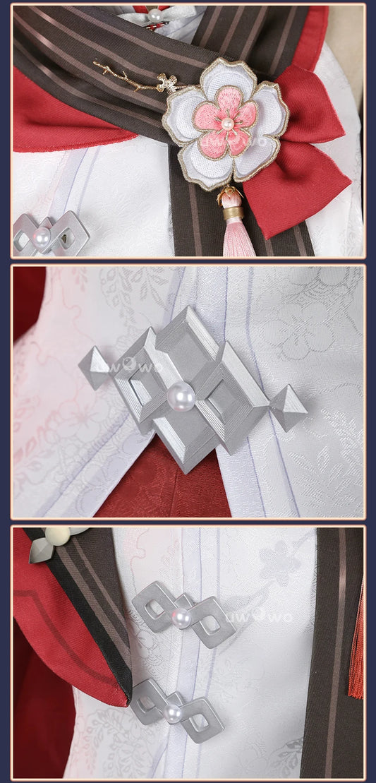 UWOWO Hutao Cosplay Collab Series: Game Genshin impact Hutao Cherries Snow Laden outfit Lantern Rite Cosplay Costume