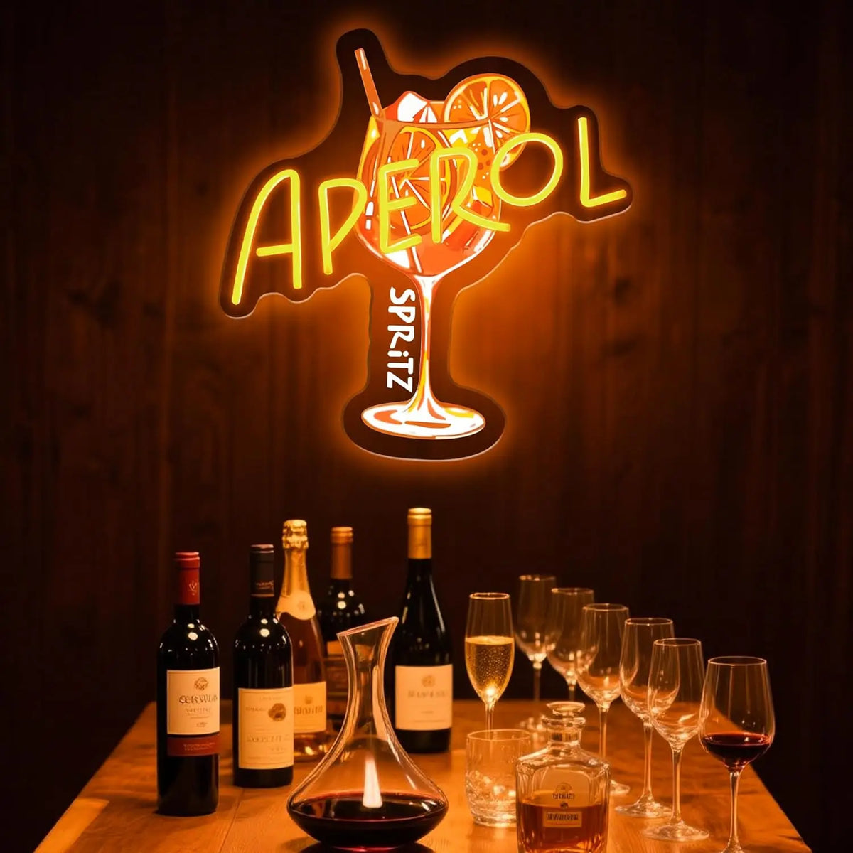 Aperol Spritz LED Neon Sign - Dimmable USB Wall Decor