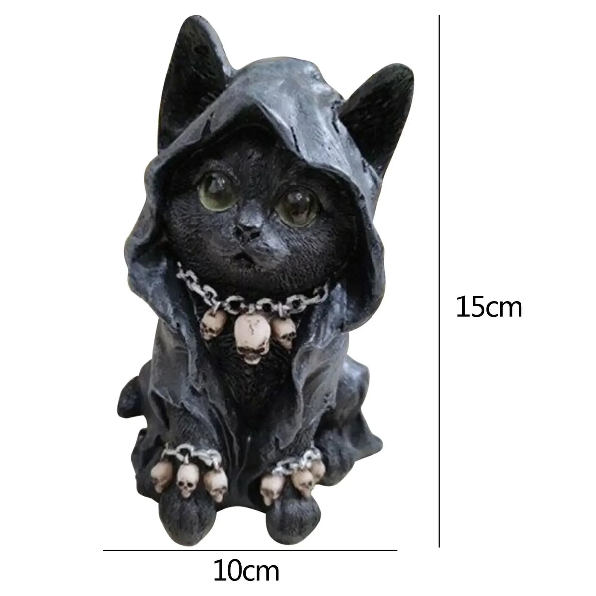Gothic Cat Witch Decorated Garden Halloween Figurine  Decoration Accessories Decorations for Home Desk  Decor Modern