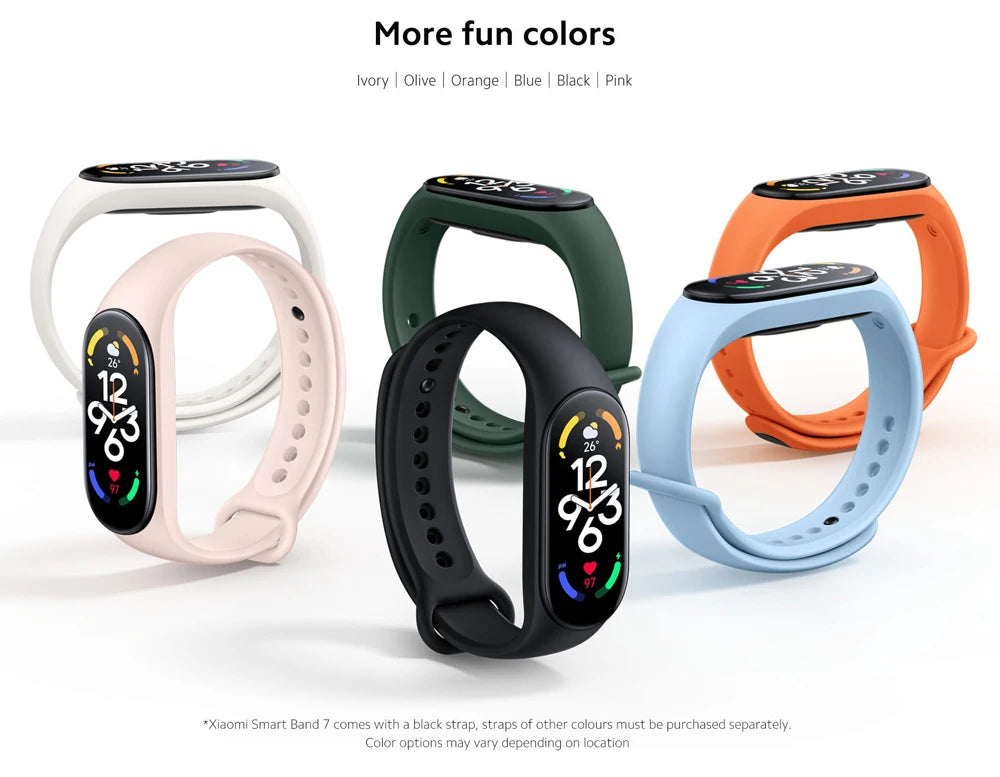 Xiaomi Mi Band 7 Smart Fitness Tracker, 1.62