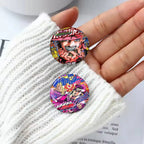 Anime JoJo Bizarre Adventure Soft Button Pin Round Metal Badge Lapel Pin Parts Gift Friends Kid Jewelry