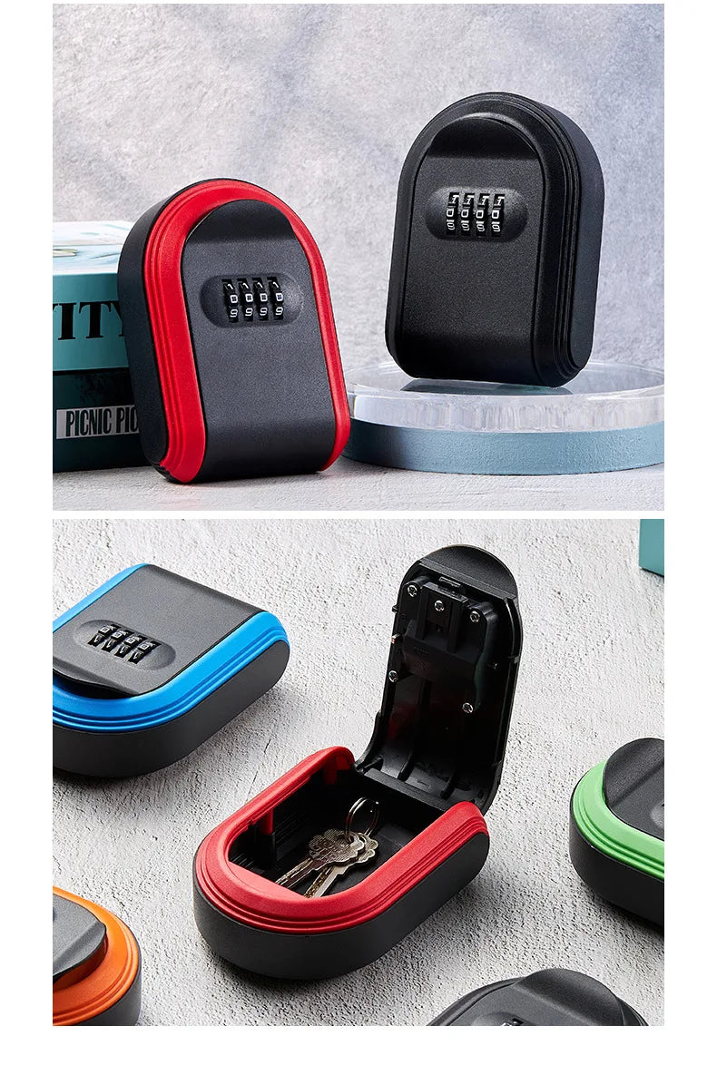 4-Digit Combination Wall Mount Key Lock Box for Secure Storage
