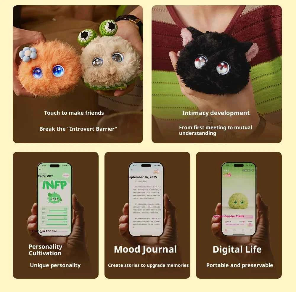 Fuzozo AI Robot Emotional Companion Biomimetic Memory System Interaction Smart Robot AI Chat Robots Toys Cartoon Birthday Gifts