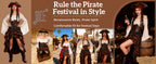Women's Renaissance Pirate Costume Set with Skirt and Corset
