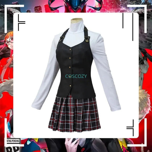 Game Cosplay Costume Queen Makoto Niijima Cosplay Costume Woman School Uniform Christmas Carnival Party Dress Wig Costumes SS69