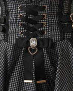 Japanese Liz New Summer Lace Edge Leather Ring High Waist Pleated Skirt Ribbon Bow All-match Short Skirts Big Bow Lolita Blouses