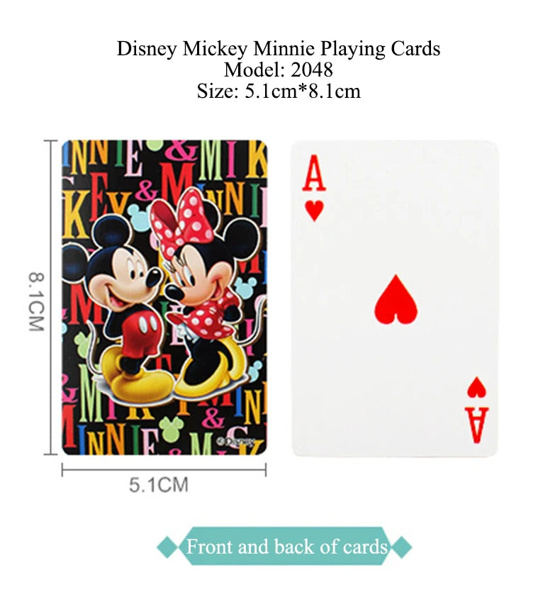 54Pcs/Box Disney Paper Playing Cards Mickey Avengers Frozen Anime Poker Cards Child Adult Desktop Games Toys - SS69