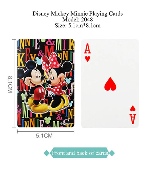 54Pcs/Box Disney Paper Playing Cards Mickey Avengers Frozen Anime Poker Cards Child Adult Desktop Games Toys - SS69