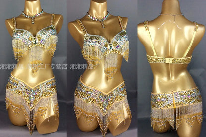Sexy Girl Belly Dance Costume Wear Bar+Belt 2pc Set 10 Colors Ladies Bellydancing Costumes Bellydance Clothes