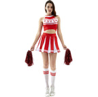 New sexy female student cheerleading costume women's adult cheerleading uniform dance uniform sleeveless crop top with mini p