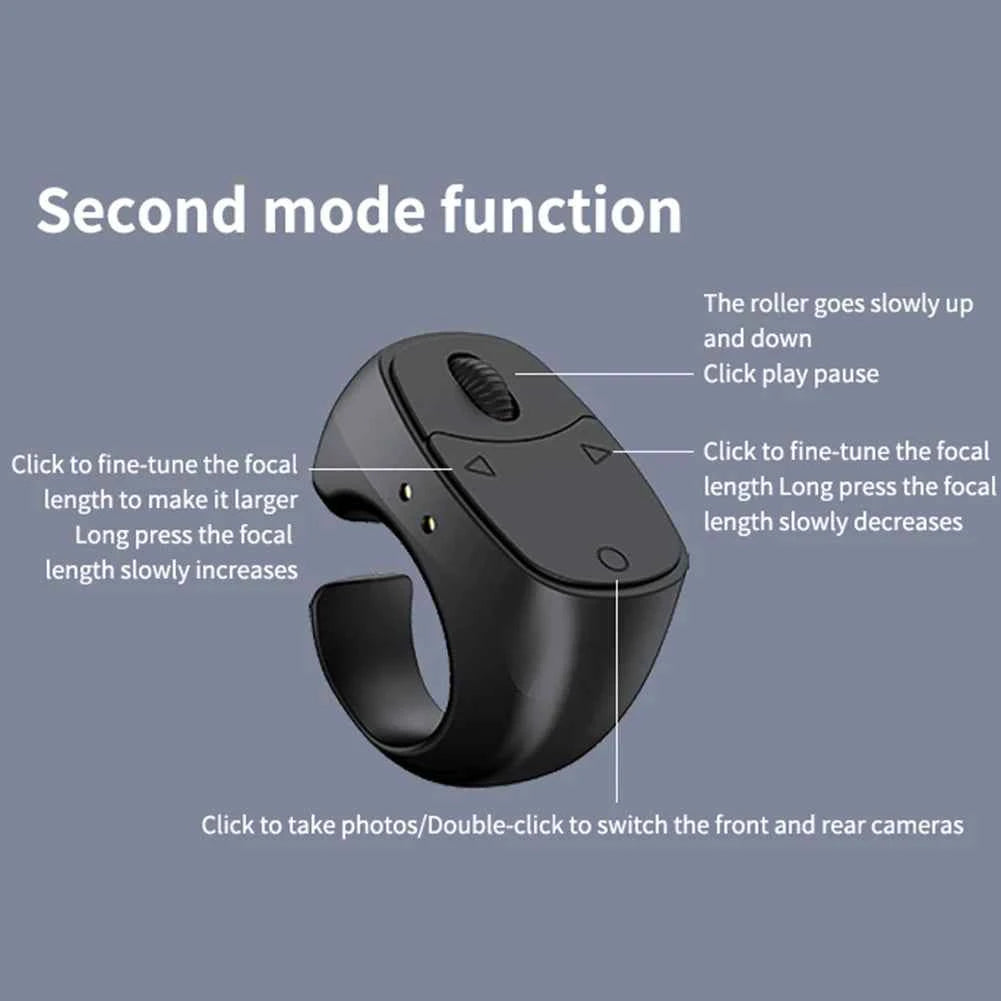 NEW Scrolling Ring Wireless Finger Shutter Remote Control Page Turner Phone Controller Camera Shutter Selfie Button For Tiktok