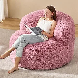 Jumbo Adult Bean Bag Chair with Foam Filling - Plush, Large Beanbag for Comfort and Relaxation