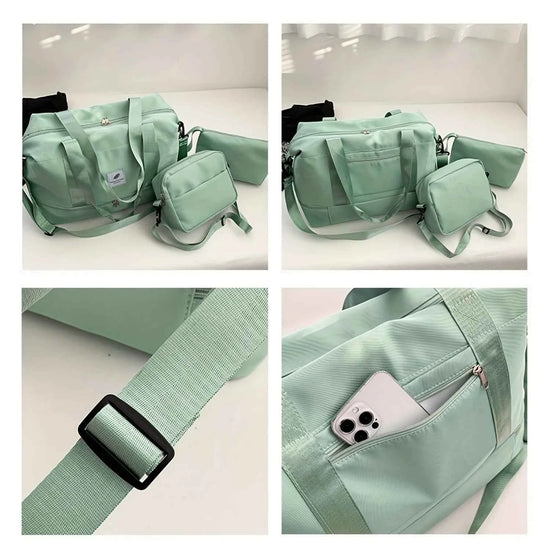 3PCS nylon travel bag set, large-capacity fashionable luggage bag, sports and fitness bag crossbody bag, suitable for daily use