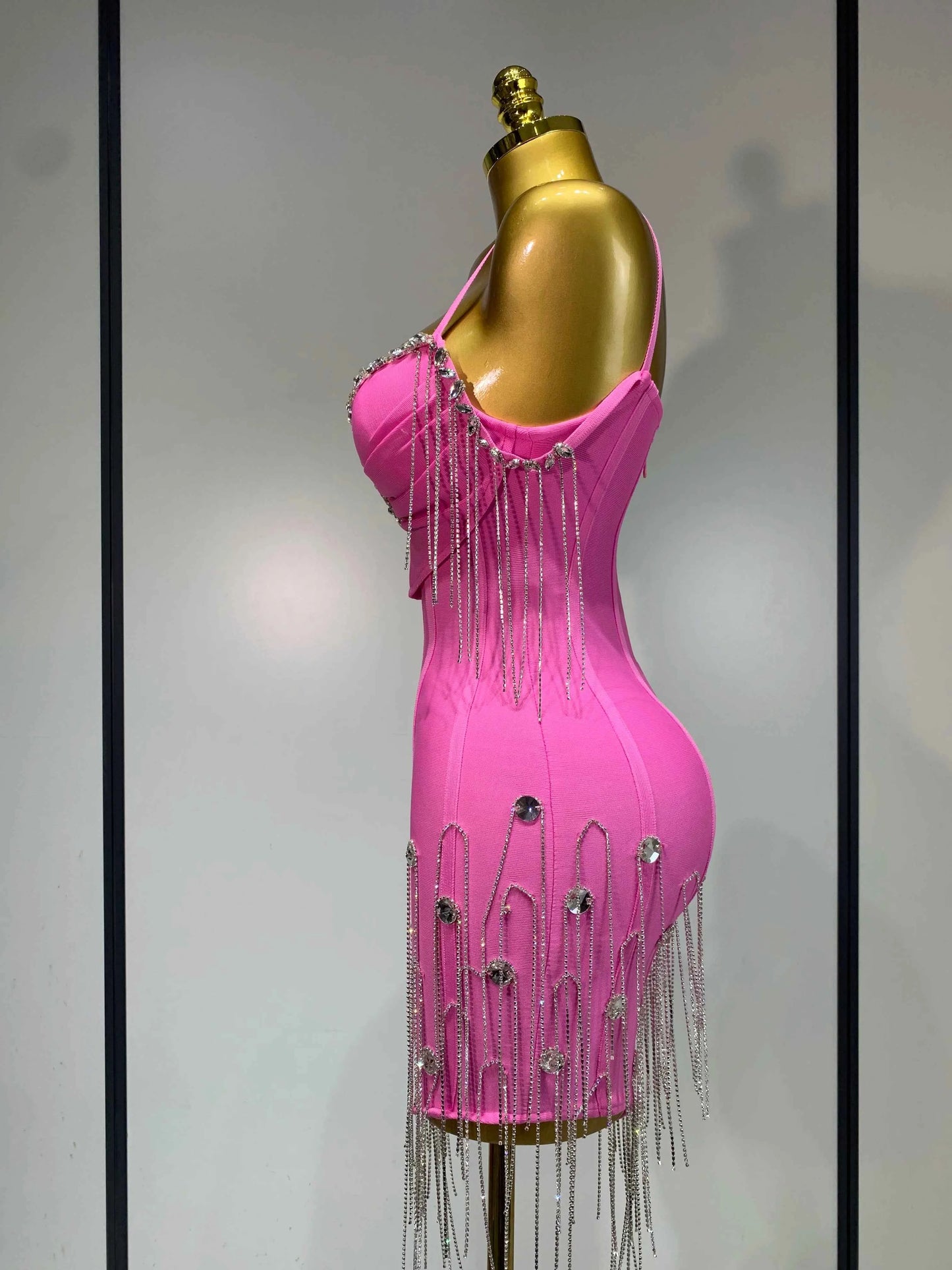 Women Sexy Backless Spaghetti Strap Bodycon Sleeveless Bandage Dress 2025 Elegant Prom Gown Club Evening Party Birthday Dresses