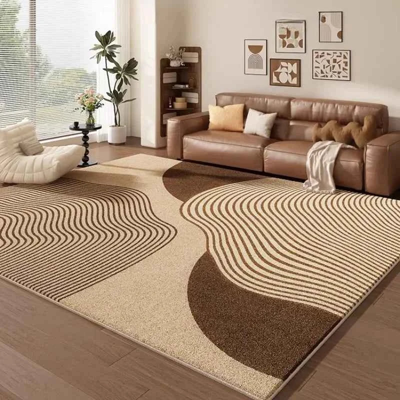 Cream Color Living Room Carpet Light Luxury Home Decoration Bedroom Rug Large Size Plush Sofa Coffee Table Floor Mat Tapis カーペット