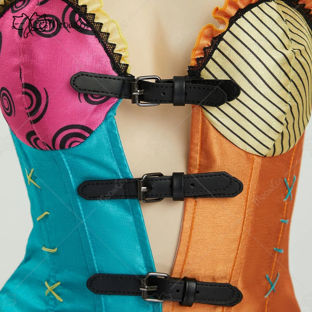 MEOWCOS Gothic Velvet Corset & Double Layer Skirt Costume Set