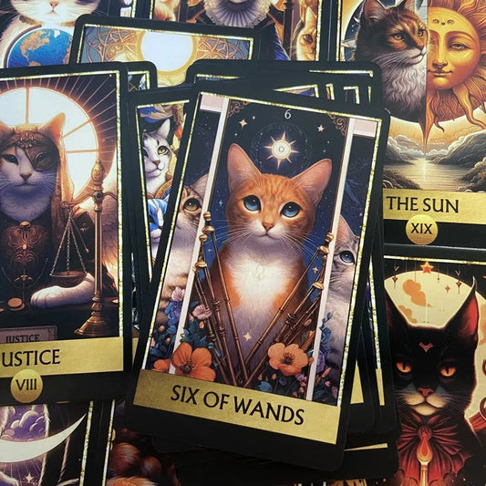 Cat tarot cards A 78-Card Deck Tarot Oracle Cards For Beginners Learning Fortune Telling Game Divination Tools For All Skill SS69