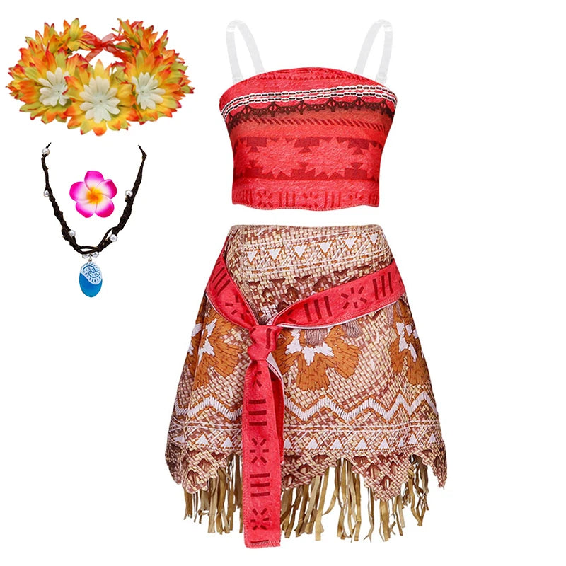 Disney Moana Princess Dress for Girls - Cosplay Costume