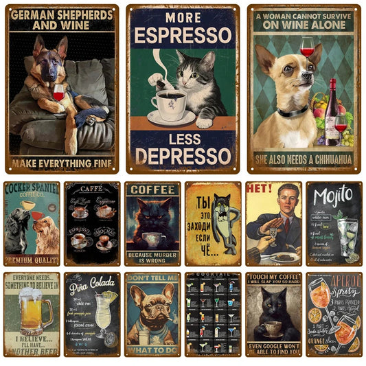 SS69 Retro Metal Tin Sign 20x30cm Vintage Wall Art for Home Bar Decor