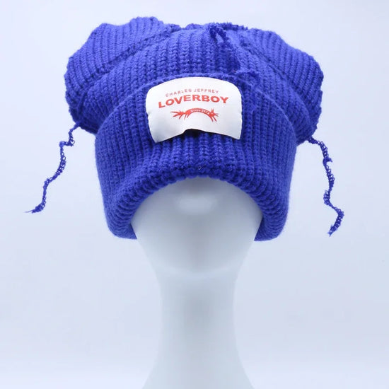 Long fox Ears Knitted Hat Men Women Rabbit Ear Warm Crochet Beanies Kpop Hip Hop Hat Winter Skullies Cap Y2k Christmas Gifty