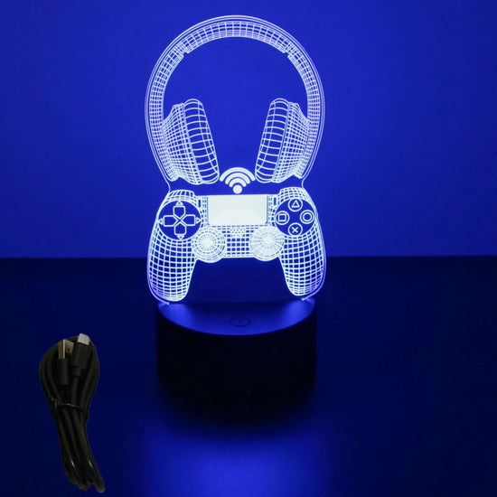 NEON GAMER 3D Lamp LED Night Light Gaming Setup RGB Children's Lamps Gamer Room Decoration Bedroom Table Lamp Personalized Gifts SS69 9.69 B7-Gaming 01