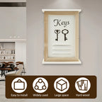 Wooden Wall Key Holder Cabinet with 6 Hooks